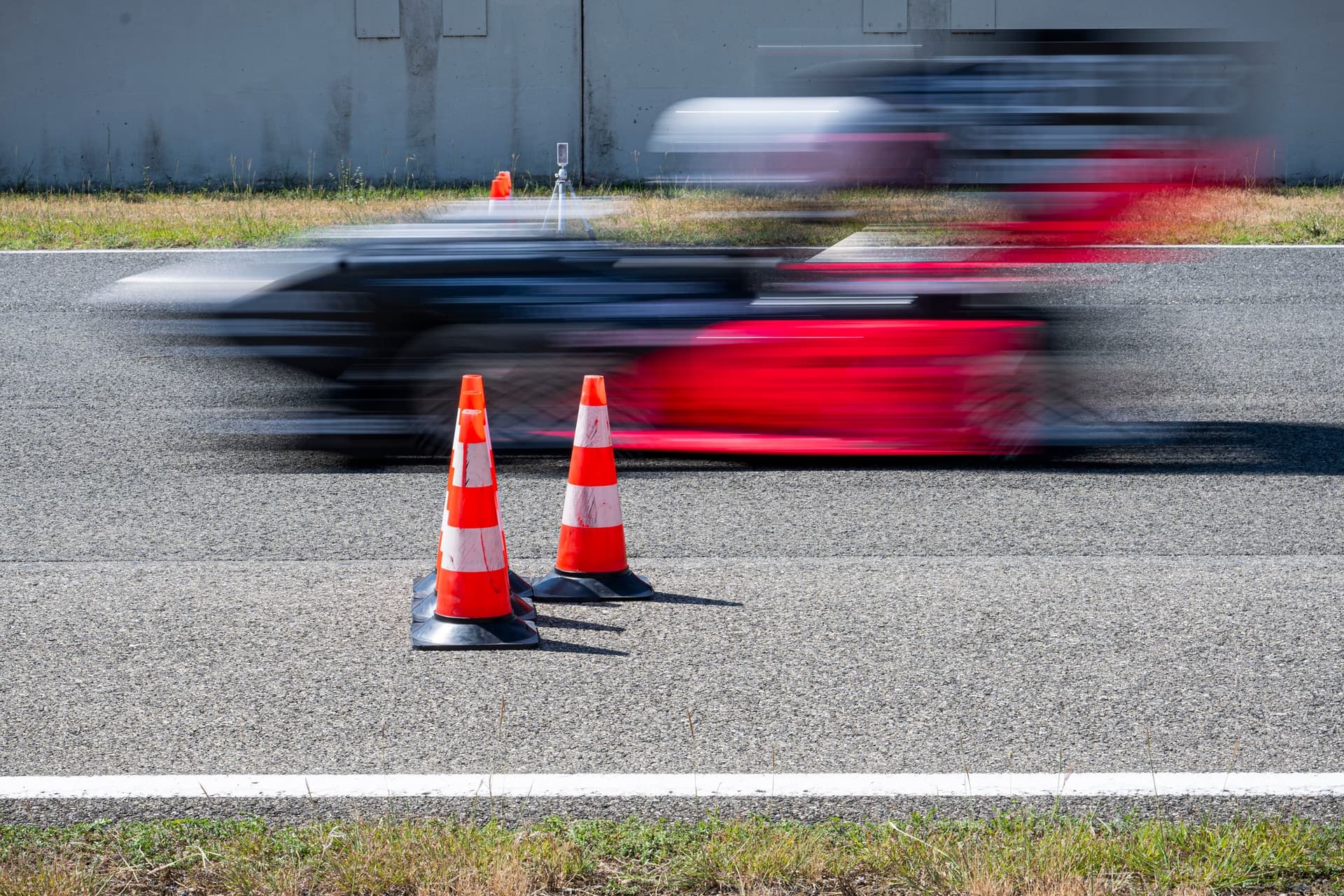 Clyde auf der Rennstrecke